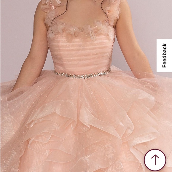 Ruffle Tulle Quince Dress with Convertible Straps - Picture 3 of 6